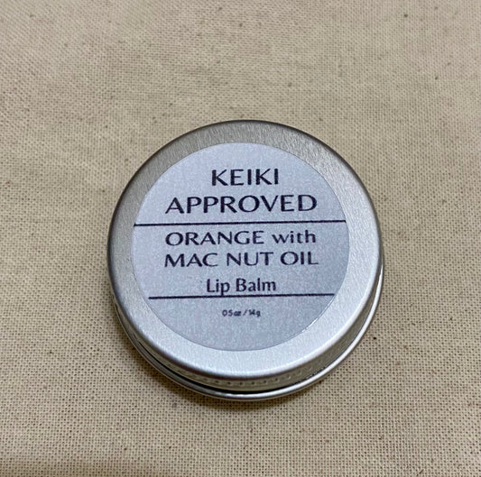 Lip Balm: Macadamia nut nut oil and Orange