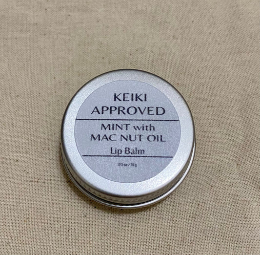 Lip Balm: Macadamia nut nut oil and Mint